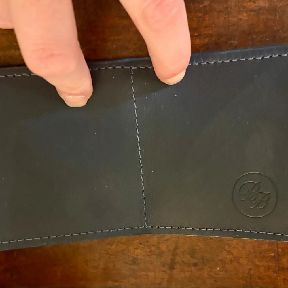 Elegant Blue Crocodile Leather Money Clip